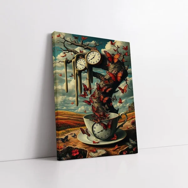 Tablou Suprarealist Magia Boemiană – Canvas Premium Ceasuri Topite