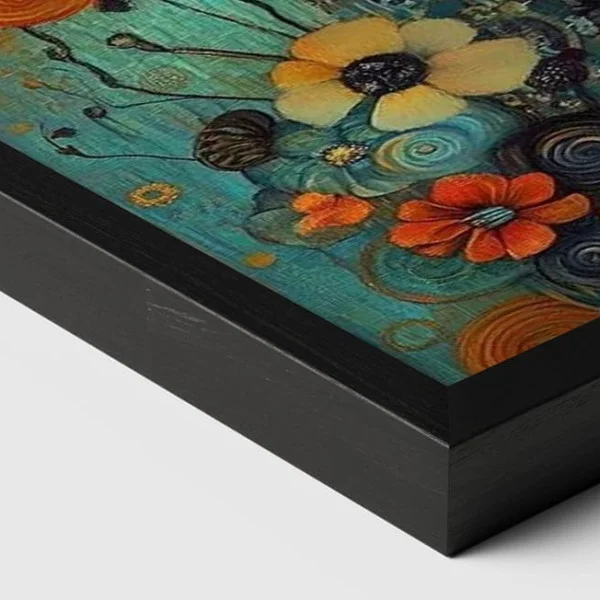 Tablou Abstract Îmbrățișare cu Natura – Canvas Premium Mozaic Auriu