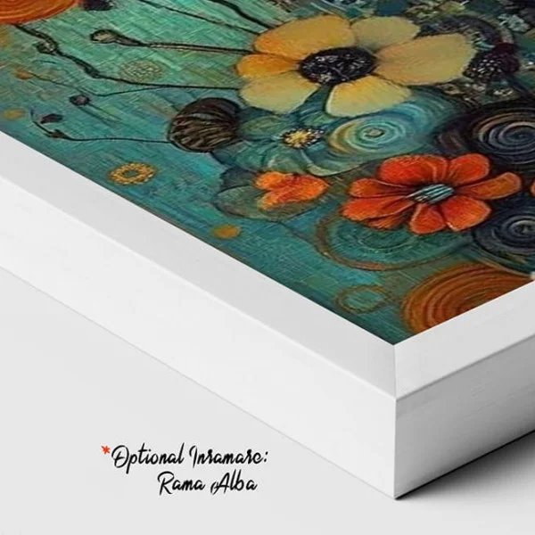 Tablou Abstract Îmbrățișare cu Natura – Canvas Premium Mozaic Auriu