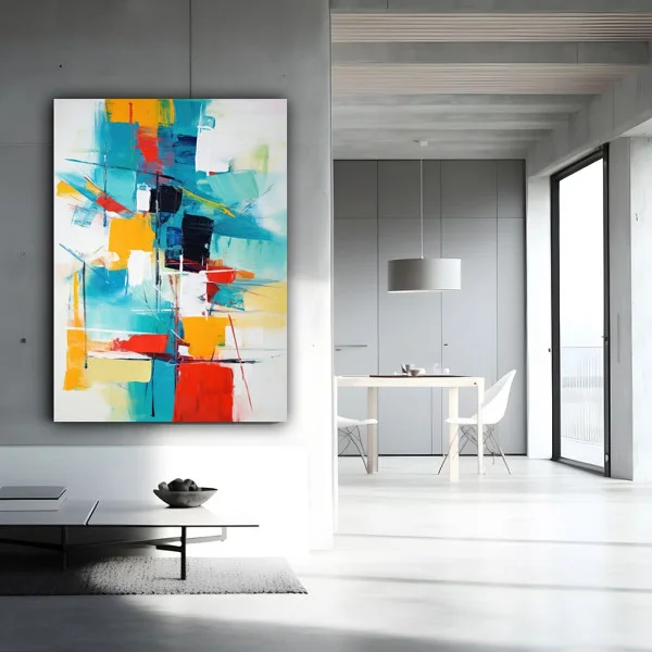 Tablou Abstract Contururi Nordice – Canvas Premium Multicolor