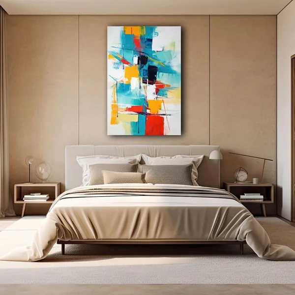 Tablou Abstract Contururi Nordice – Canvas Premium Multicolor