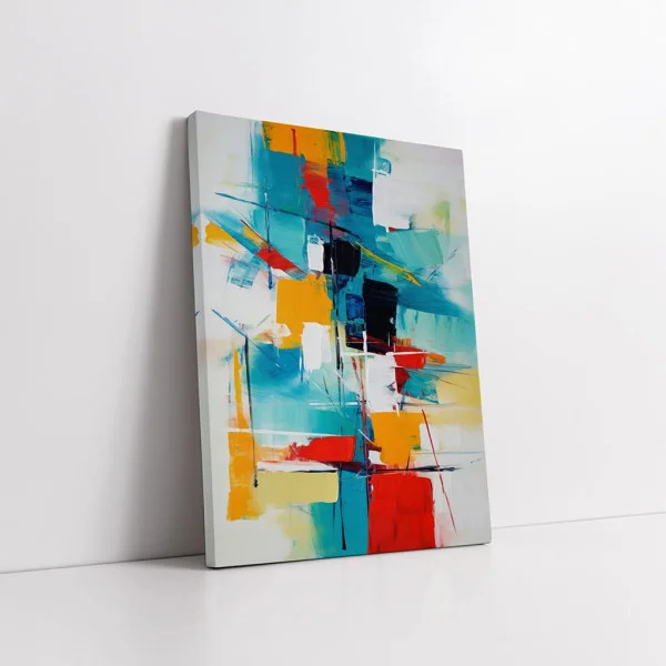 Tablou Abstract Contururi Nordice – Canvas Premium Multicolor