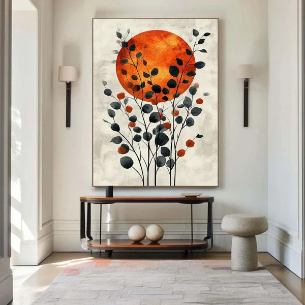 Tablou Abstract Răsăritul Exotic – Canvas Premium Boho Chic