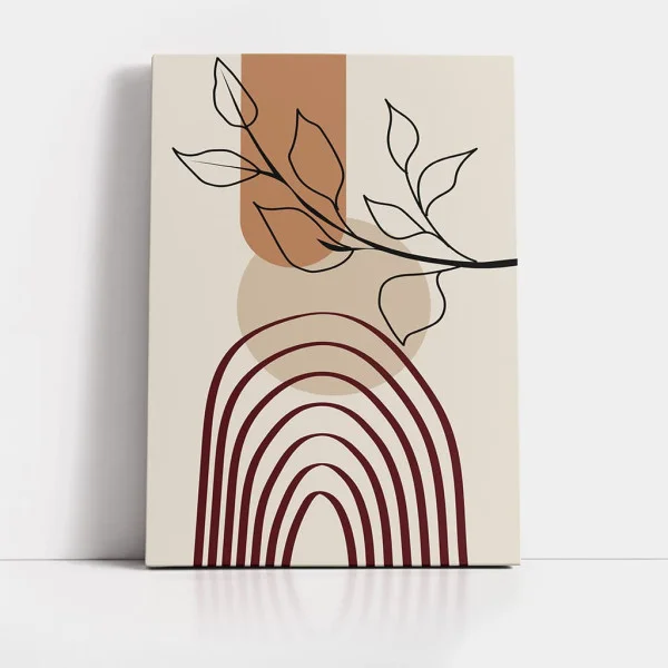 Tablou Minimalist Aurora în Culori Pale – Canvas Boho Chic