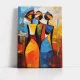Tablou Cubist Forme Fugitive – Canvas Premium Trei Siluete