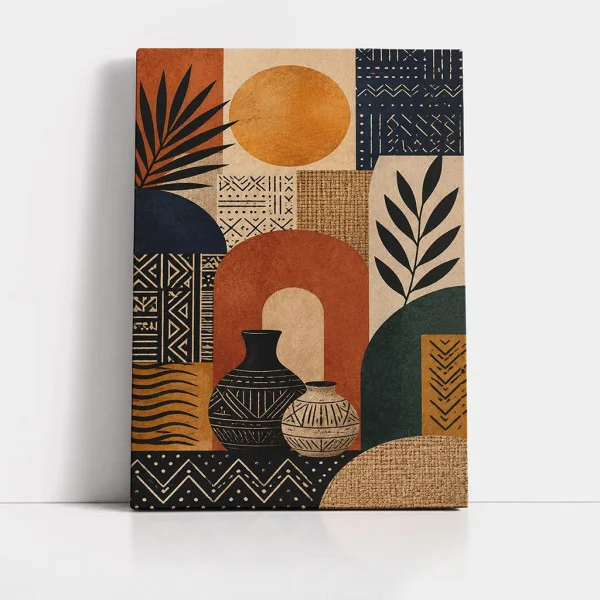 Tablou Abstract Fragmente Imateriale – Canvas Premium Motive Tribale