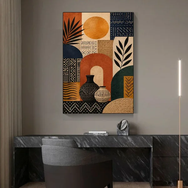 Tablou Abstract Fragmente Imateriale – Canvas Premium Motive Tribale