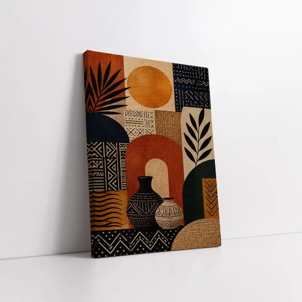 Tablou Abstract Fragmente Imateriale – Canvas Premium Motive Tribale