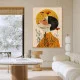 Tablou Abstract Lumina Soarelui Rece – Canvas Premium Portret și Flori