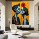 Tablou Abstract Hippy Chic – Canvas Premium Sărut și Mac Roșu