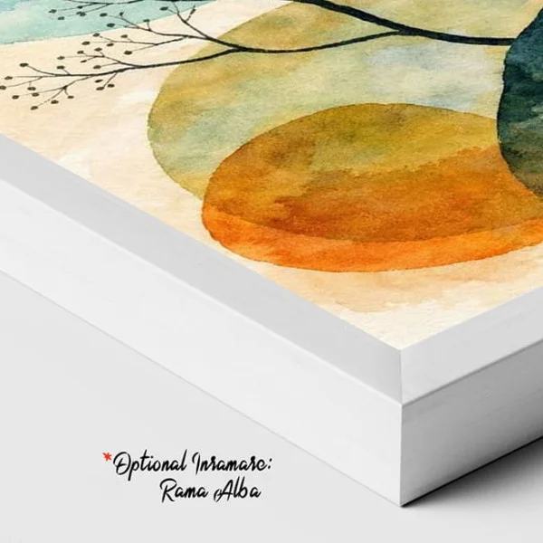 Tablou Abstract Misterul Frunzelor – Canvas Premium Ramuri Acuarelă