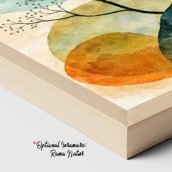 Tablou Abstract Misterul Frunzelor – Canvas Premium Ramuri Acuarelă