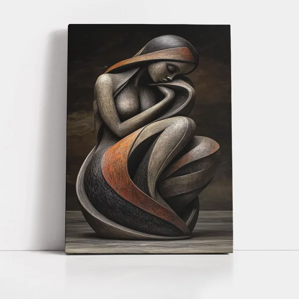 Tablou Abstract Caleidoscopul Emoțiilor – Canvas Premium Siluetă
