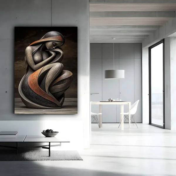 Tablou Abstract Caleidoscopul Emoțiilor – Canvas Premium Siluetă