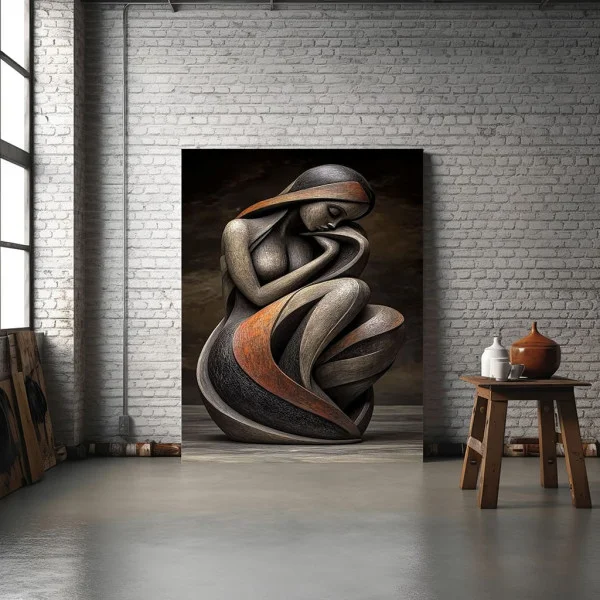 Tablou Abstract Caleidoscopul Emoțiilor – Canvas Premium Siluetă