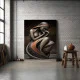 Tablou Abstract Caleidoscopul Emoțiilor – Canvas Premium Siluetă
