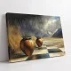 Tablou Abstract Fuziunea Spațiului – Canvas Premium Lavandă și Șah