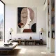 Tablou Abstract Întâlnirea Liniei și Culorii – Canvas Premium Chipuri