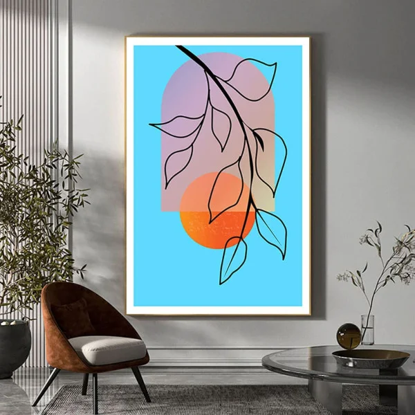 Tablou Abstract Ferestre către Lumină – Canvas Premium Bleu