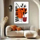 Tablou Abstract Muzica Artelor – Canvas Premium Clape Pian și Plantă