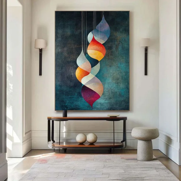 Tablou Abstract Frontiere de Univers – Canvas Premium Picături Organice
