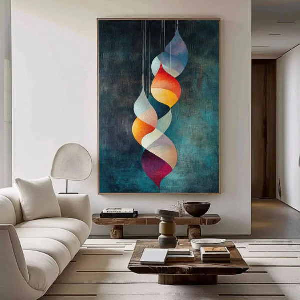 Tablou Abstract Frontiere de Univers – Canvas Premium Picături Organice