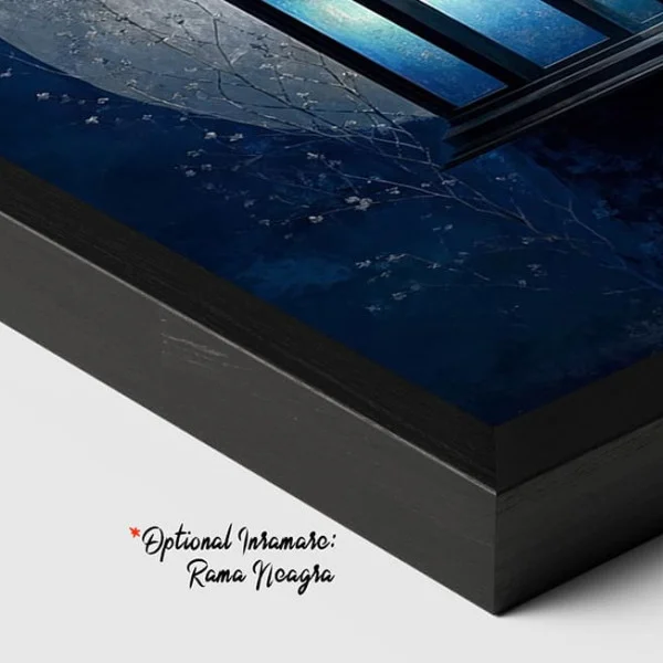 Tablou Abstract Nopți în Armonie – Canvas Premium Doamna cu Felinare