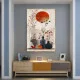 Tablou Japandi Grădina Liniștii – Canvas Premium Vase și Soare