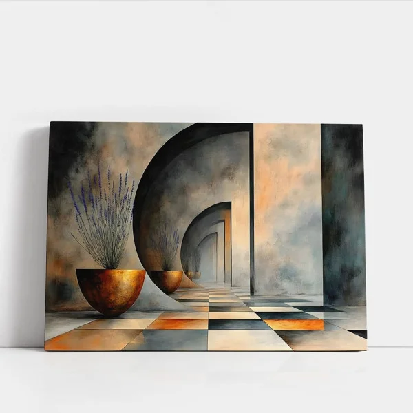 Tablou Abstract Ascuns în Labirint – Canvas Premium Arcade