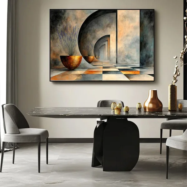 Tablou Abstract Ascuns în Labirint – Canvas Premium Arcade