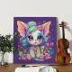 Tablou Cameră Copii Pisica cu Păr Albastru – Canvas Modern si Colorat