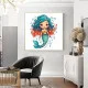 Tablou Cameră Copii Sirena Albăstrica – Canvas Modern și Educativ pentru Stimularea Imaginației, Decor Dormitor Copii sau Spații de Joacă