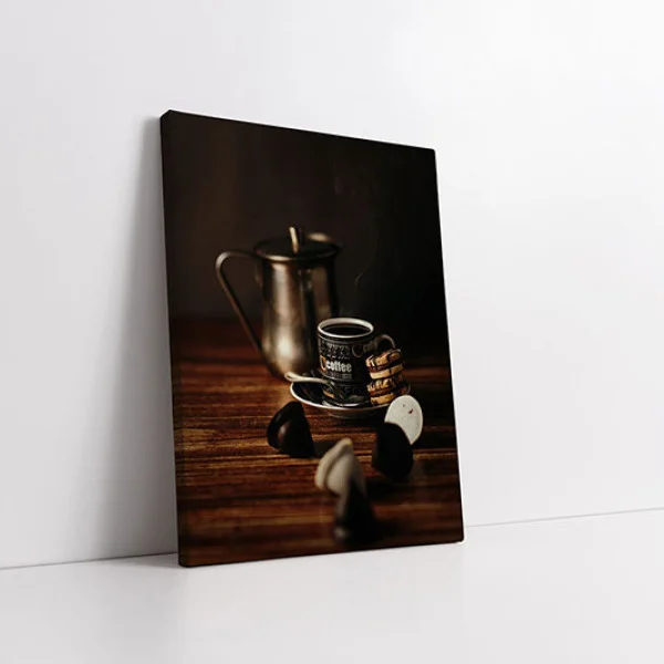 Cafea si macarons - Tablou Cafea
