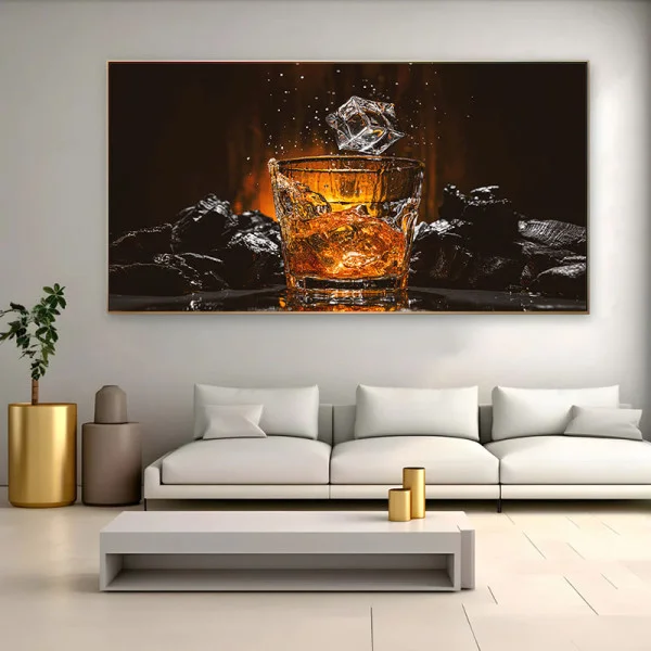 Whisky cu gheata - Tablou Drinks