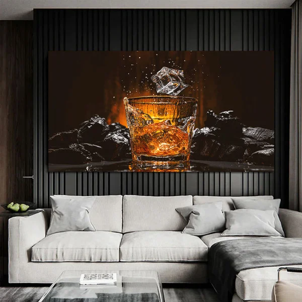 Whisky cu gheata - Tablou Drinks