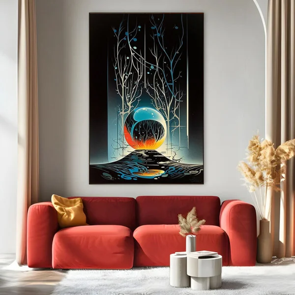 Reflectarea Visului Nocturn - Tablou Fantasy