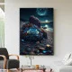 Sublimul Nocturn al Plajei Florilor - Tablou Fantasy