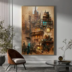Metropola Steampunk - Tablou Fantasy