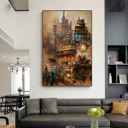 Metropola Steampunk - Tablou Fantasy