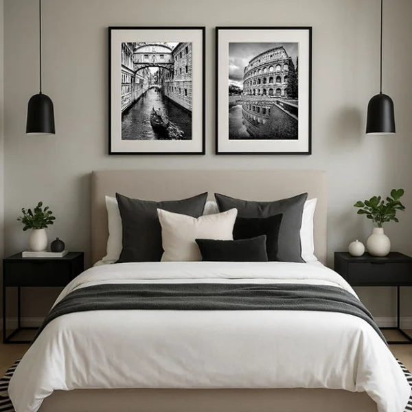 Set 2 Tablouri Înrămate - Ciao Italia, pentru birou, hol sau living