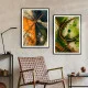 Set 2 Tablouri Flori Abstracte Înrămate - Natura Vivace, contrast rafinat, potrivit oricărui stil de amenajare