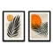 Set 2 Tablouri Înrămate - Joc din Frunze, decor abstract modern pentru dormitor sau living