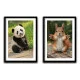 Set 2 Tablouri Înrămate - Inimi Inocente, tablou cu animale pentru hol sau birou