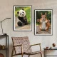 Set 2 Tablouri Înrămate - Inimi Inocente, tablou cu animale pentru hol sau birou