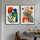 Set 2 Tablouri Înrămate - Energie Intensă, tablouri abstracte pentru living modern