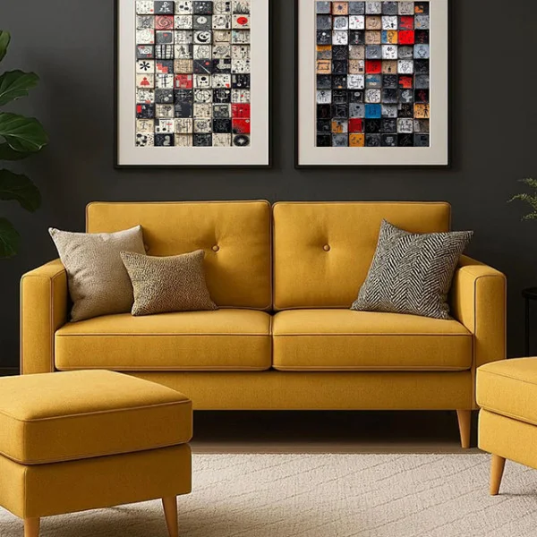 Set 2 Tablouri Înrămate - Domino, tablouri abstracte pentru birou sau hol 