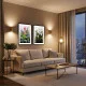 Set 2 Tablouri Înrămate - Grădina Gândurilor, tablouri cu flori pentru living sau dormitor