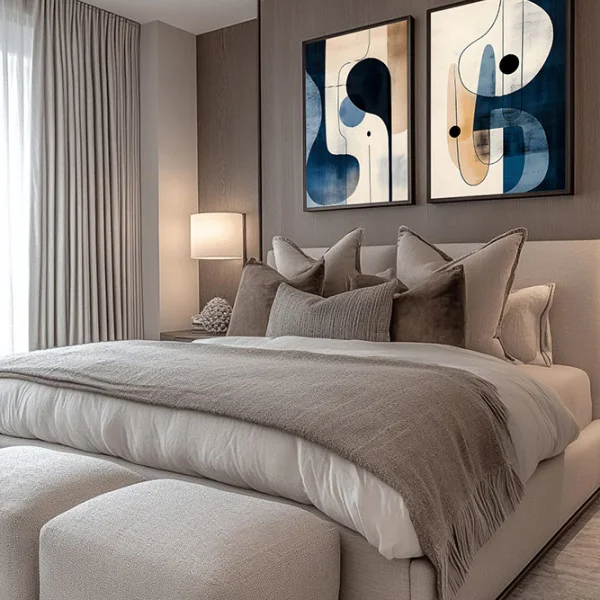 Set 2 Tablouri Înrămate - Arhitectura Emotiilor, pentru dormitor, living, hol sau birou