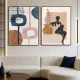 Set 2 Tablouri Înrămate - Cuvinte Pictate, tablouri abstracte pentru hol, living sau birou modern