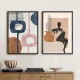 Set 2 Tablouri Înrămate - Cuvinte Pictate, tablouri abstracte pentru hol, living sau birou modern